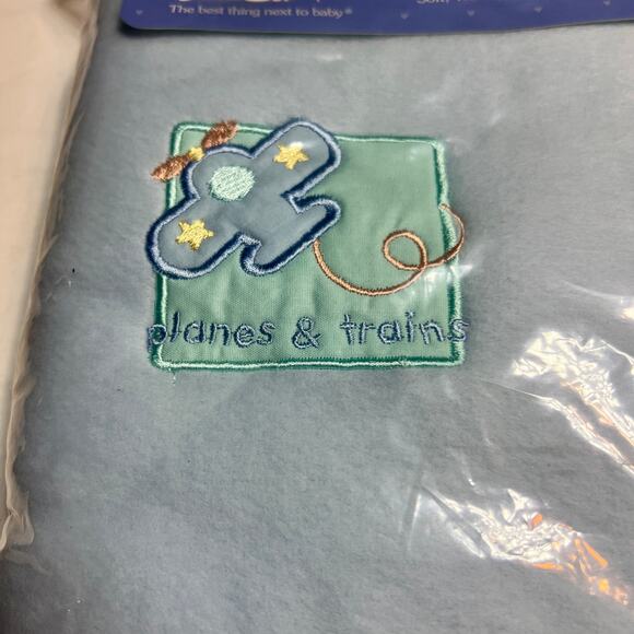 Cuddle Time Deluxe Baby Blanket Woven acrylic blue 36 x 45 nursery soft warm - Picture 5 of 10